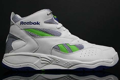 Reebok Pump D-Time White Royal Green